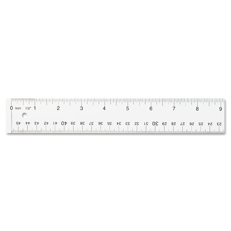 Westcott® Clear Flexible Acrylic Ruler, Standard/Metric, 18" Long, Clear (ACM10564)