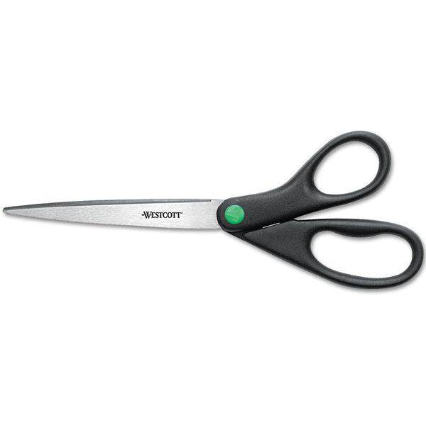 Westcott® KleenEarth Scissors, 9" Long, 3.75" Cut Length, Black Straight Handle (ACM13138) Each