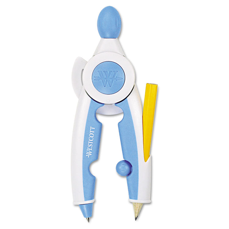 Westcott® Soft Touch School Compass with Antimicrobial Product Protection, 10", Assorted Colors (ACM14377)