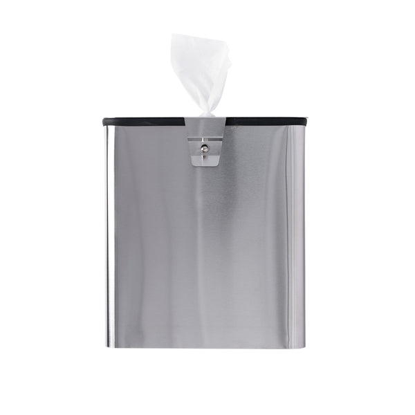 GoodEarth Stainless Steel Square Wall Mount or Countertop Wipe Dispenser